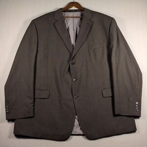Michael Kors 54 LONG 100% Wool Sport Coat Suit Jacket Dark Gray Blazer 3 Button